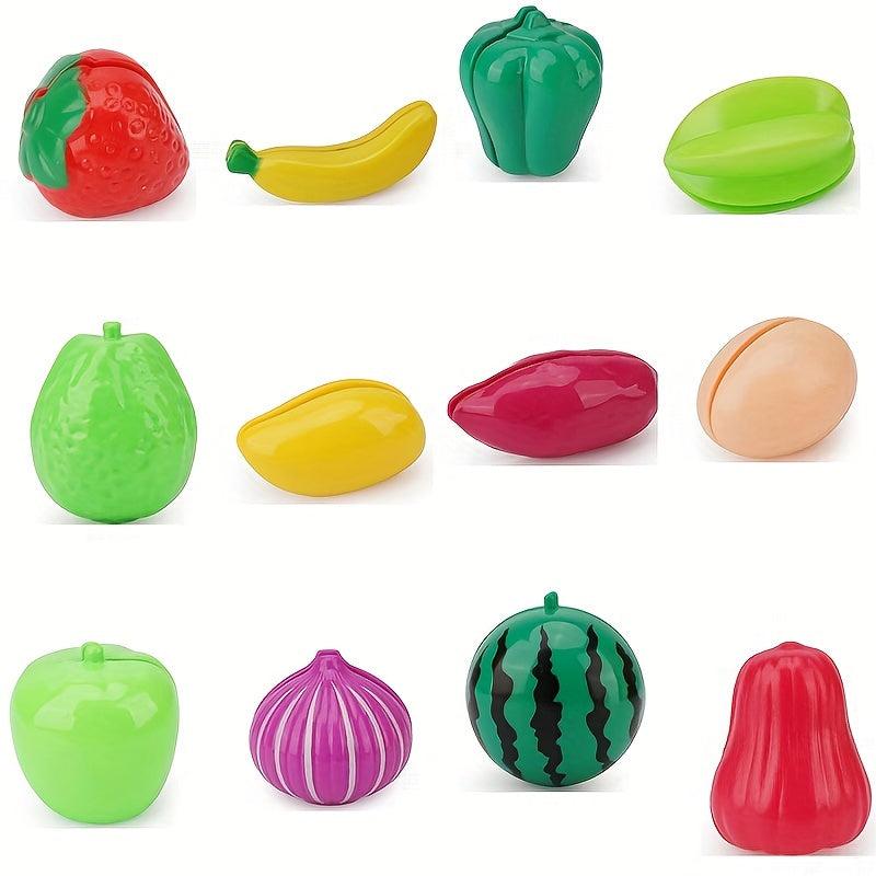 Christmas Play House Toys Fruit Cut And Chopped Music Kitchen Set