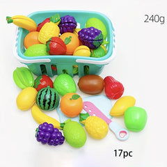 Christmas Play House Toys Fruit Cut And Chopped Music Kitchen Set
