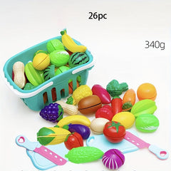 Christmas Play House Toys Fruit Cut And Chopped Music Kitchen Set