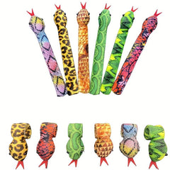 6 Styles Snake Slap Bracelets for Kids Party Favors Boys Girls Gifts