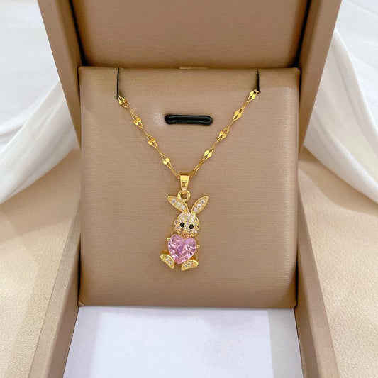 Curved Ear Rabbit Banquet Wedding Necklace