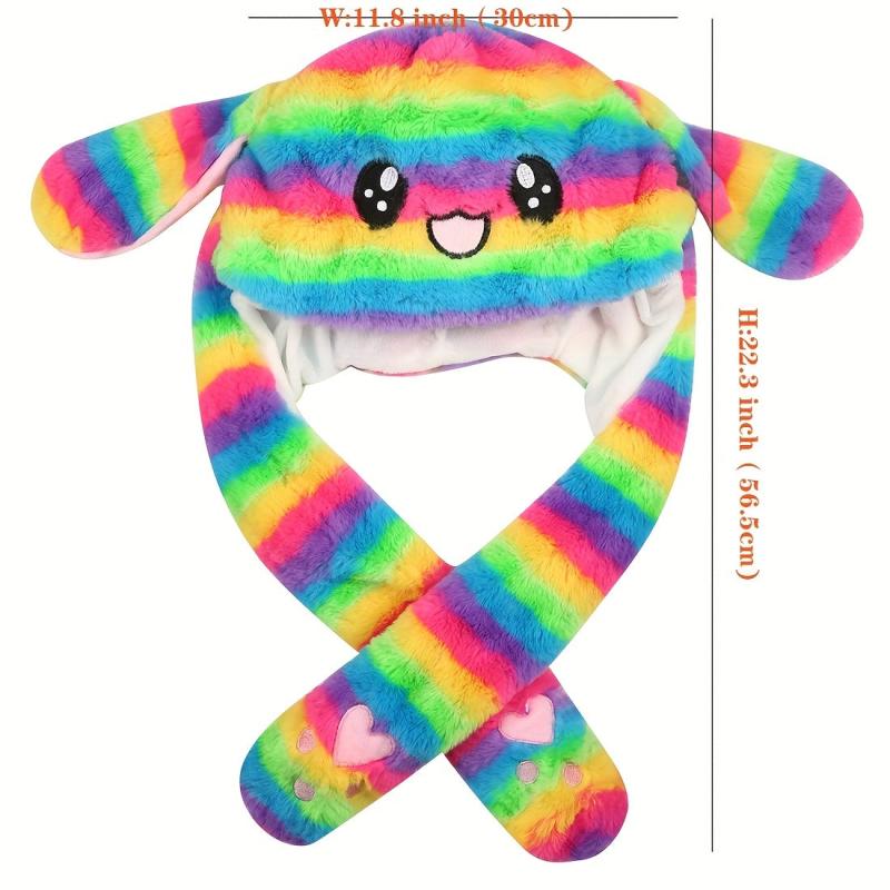 Bunny Hat Rabbit Ears Hat Funny Rabbit Hat With Manual Jumping Rabbit