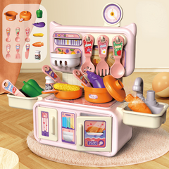 13Pcs Storage Small Table Family Children Mini Kitchen Toy Set