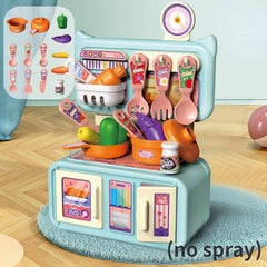 13Pcs Storage Small Table Family Children Mini Kitchen Toy Set