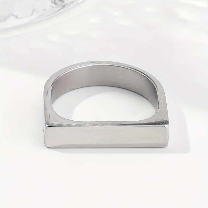 Women's Stainless Steel Closed Horseshoe Ring