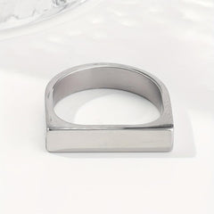 Women's Stainless Steel Closed Horseshoe Ring