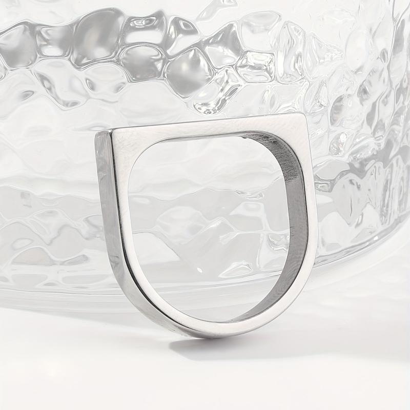 Women's Stainless Steel Closed Horseshoe Ring