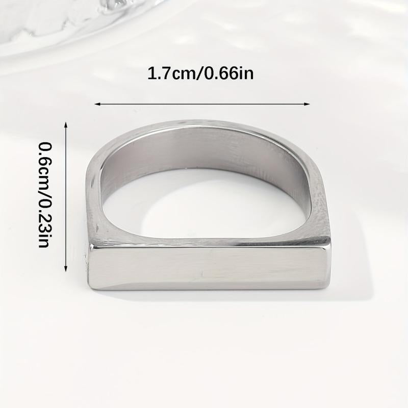 Women's Stainless Steel Closed Horseshoe Ring