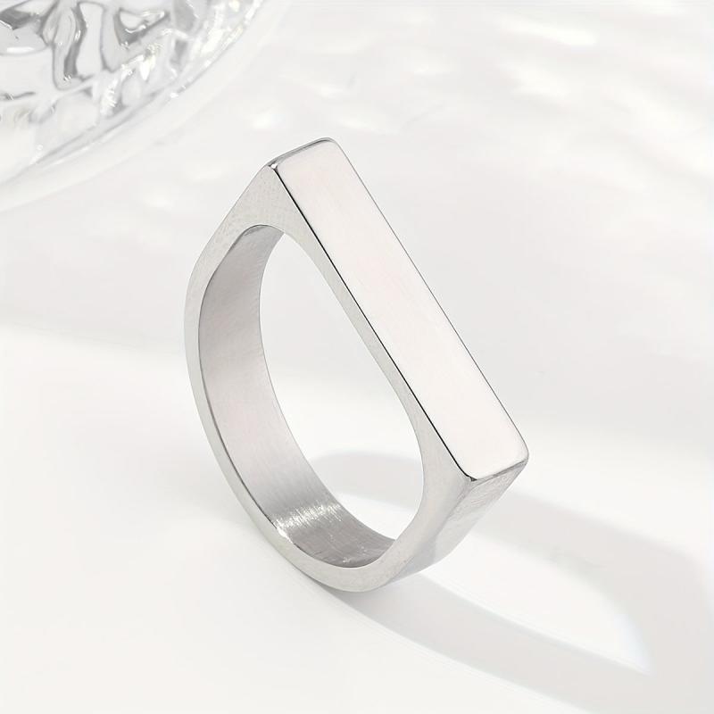Women's Stainless Steel Closed Horseshoe Ring