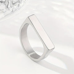Women's Stainless Steel Closed Horseshoe Ring
