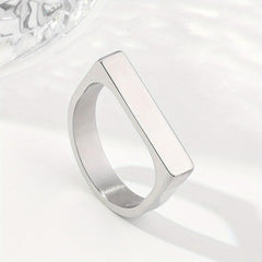 Women's Stainless Steel Closed Horseshoe Ring