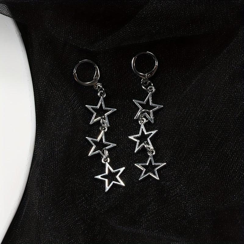 Punk Style Star Earrings Dress Up Accessories For Friends