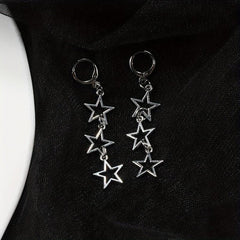 Punk Style Star Earrings Dress Up Accessories For Friends