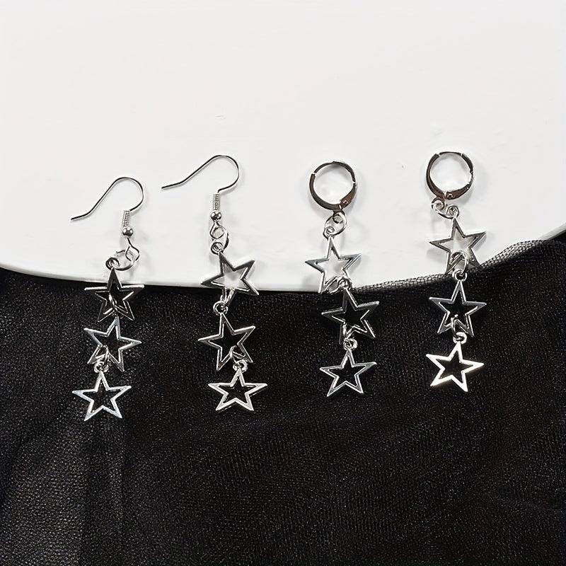 Punk Style Star Earrings Dress Up Accessories For Friends