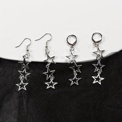 Punk Style Star Earrings Dress Up Accessories For Friends