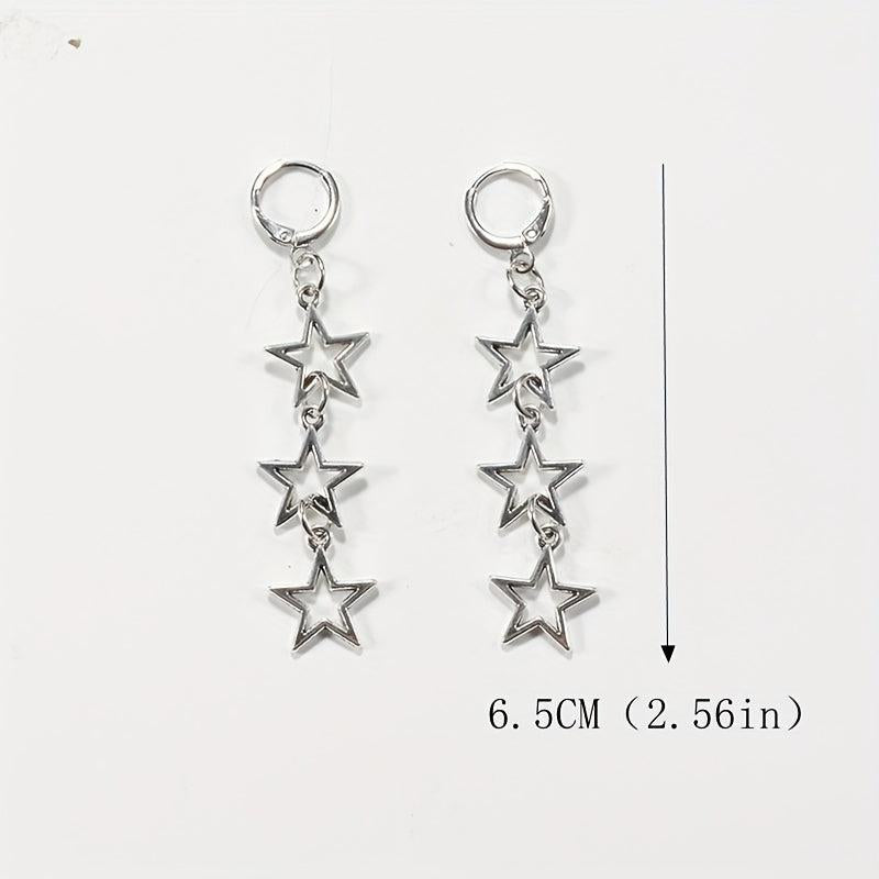 Punk Style Star Earrings Dress Up Accessories For Friends
