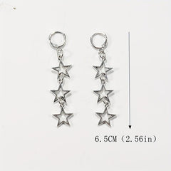 Punk Style Star Earrings Dress Up Accessories For Friends