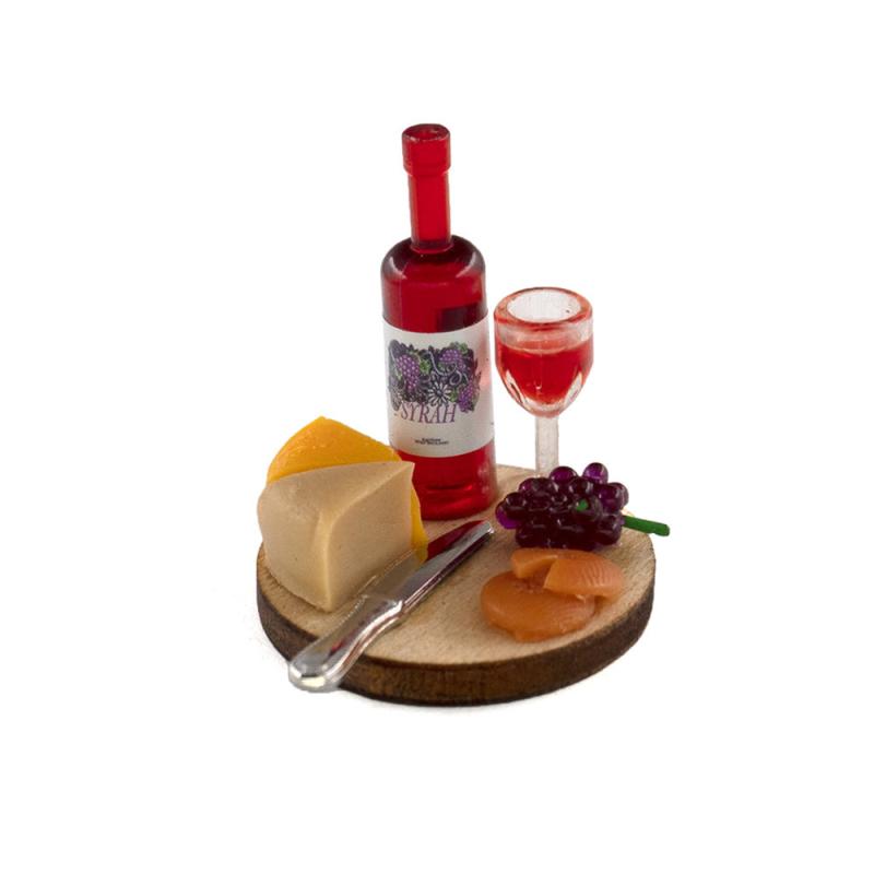 Dollhouse Cake & Wine Set - 12 Realistic Models for Decoration