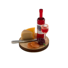 Dollhouse Cake & Wine Set - 12 Realistic Models for Decoration