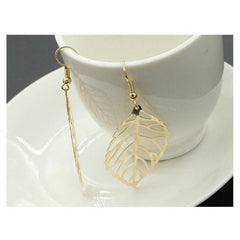Leaf Pendant Earrings Long Retro Earrings Party Jewelry