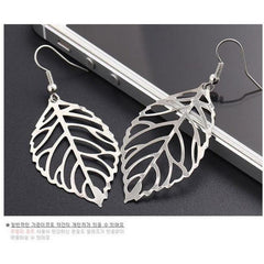 Leaf Pendant Earrings Long Retro Earrings Party Jewelry