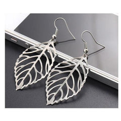 Leaf Pendant Earrings Long Retro Earrings Party Jewelry