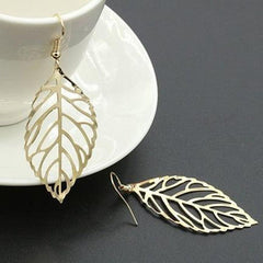 Leaf Pendant Earrings Long Retro Earrings Party Jewelry