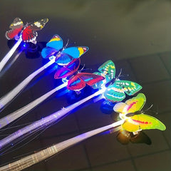 10pcs LED Light up Rainbow Butterfly Braid Fiber Optic Hair Clip
