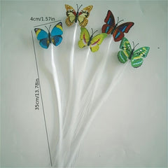 10pcs LED Light up Rainbow Butterfly Braid Fiber Optic Hair Clip