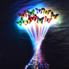 10pcs LED Light up Rainbow Butterfly Braid Fiber Optic Hair Clip