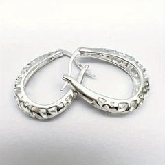 Hallow Oval Dangle Earrings Silvery Earrings Wedding Party Engagement