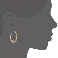 Hallow Oval Dangle Earrings Silvery Earrings Wedding Party Engagement
