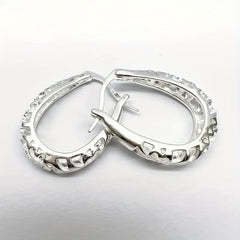 Hallow Oval Dangle Earrings Silvery Earrings Wedding Party Engagement