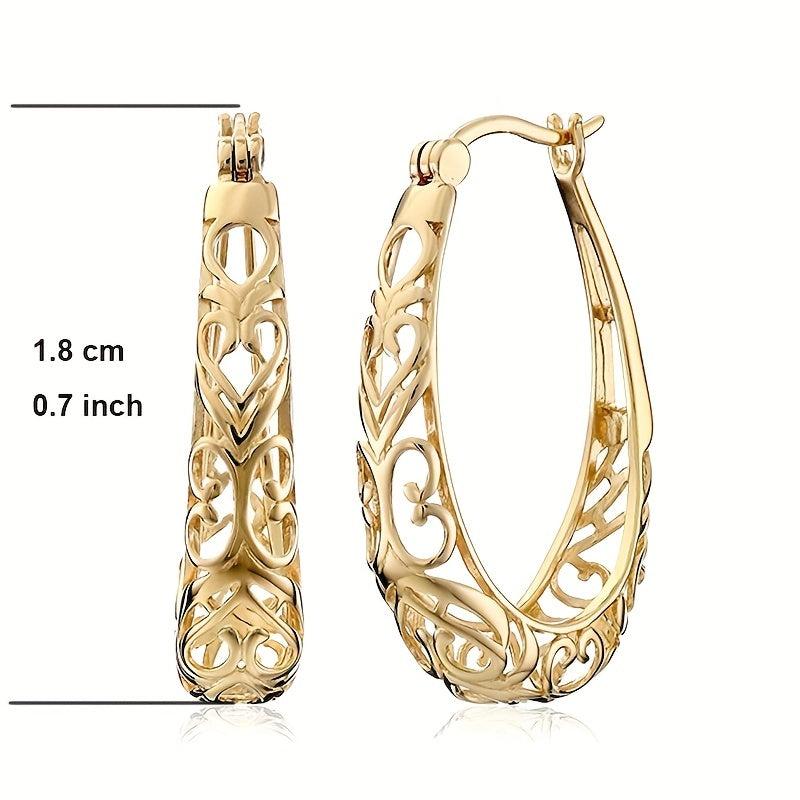 Heart Shaped Silver Hoop Earrings for Women