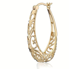 Heart Shaped Silver Hoop Earrings for Women