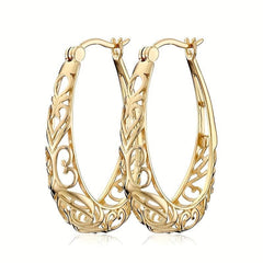 Heart Shaped Silver Hoop Earrings for Women
