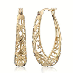 Heart Shaped Silver Hoop Earrings for Women