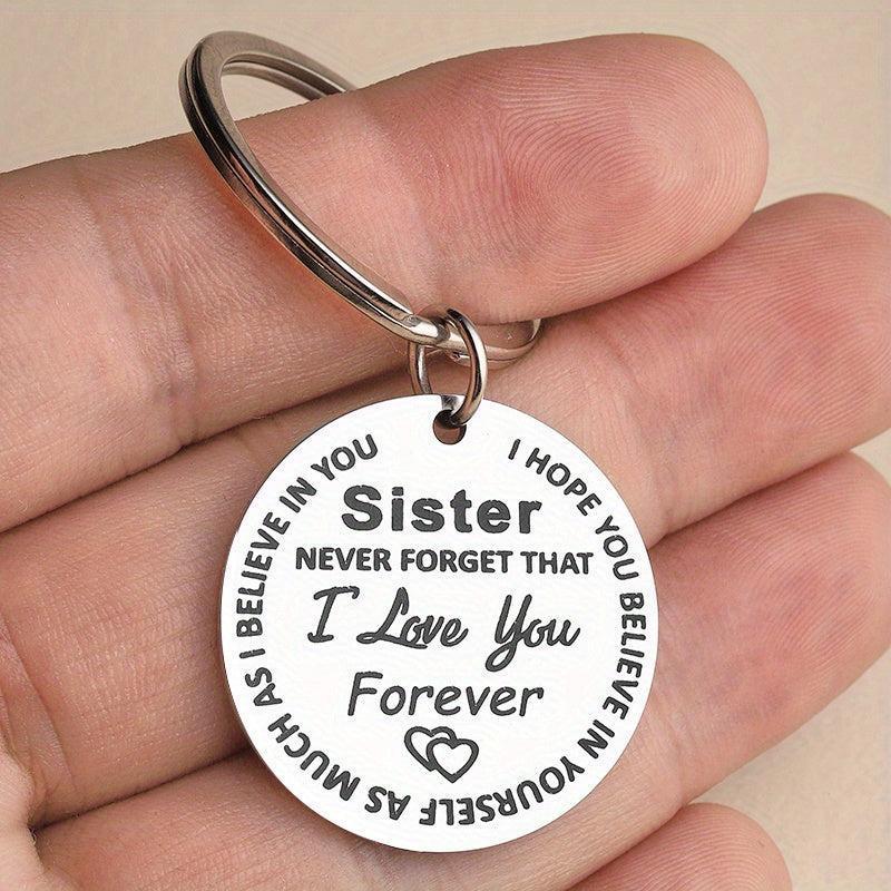Custom Sister Keychain - Personalized Gift for Sister