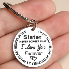 Custom Sister Keychain - Personalized Gift for Sister
