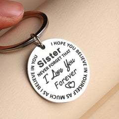 Custom Sister Keychain - Personalized Gift for Sister