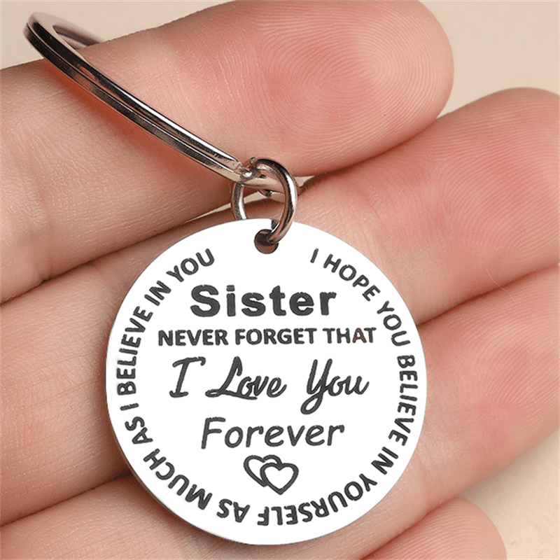 Custom Sister Keychain - Personalized Gift for Sister