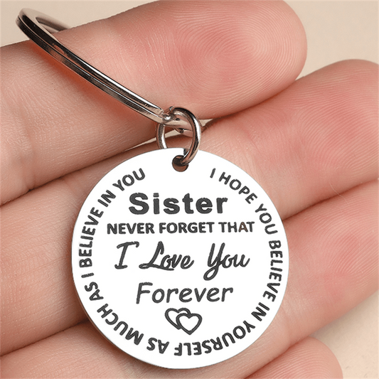 Custom Sister Keychain - Personalized Gift for Sister