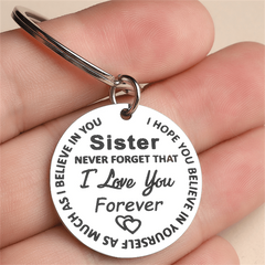 Custom Sister Keychain - Personalized Gift for Sister