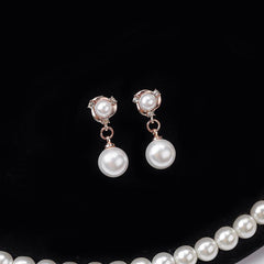 Temperament Lady Pearl Earrings, No Piercing Ear Clips, Cheongsam Wedding