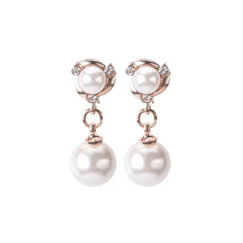 Temperament Lady Pearl Earrings, No Piercing Ear Clips, Cheongsam Wedding