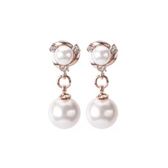 Temperament Lady Pearl Earrings, No Piercing Ear Clips, Cheongsam Wedding
