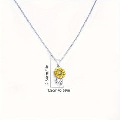 Sunflower Pendant Necklace For Women Party Necklace Christmas