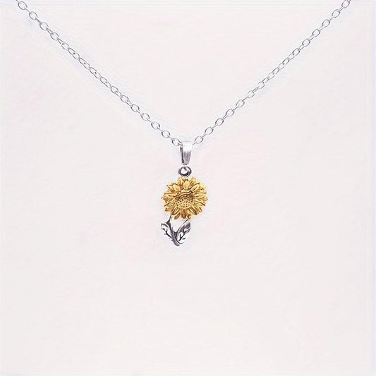 Sunflower Pendant Necklace For Women Party Necklace Christmas