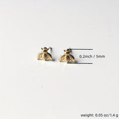 Silvery Plated Bee Little Bee Earrings Gift For Girls