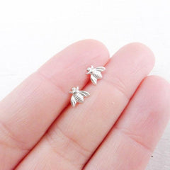 Silvery Plated Bee Little Bee Earrings Gift For Girls